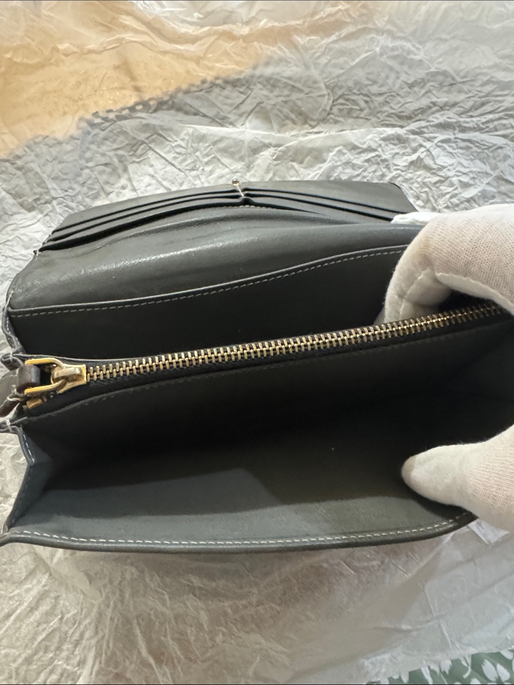Loewe Patterned Beige Canvas Clutch Wallet - Picture 8 of 10